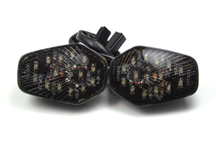 thumbnail image 2 of Kaisermoto Smoke LED Turn Signals – Flush Mount For Suzuki GSXR 600, 750, 1000, SV 2 of 5
