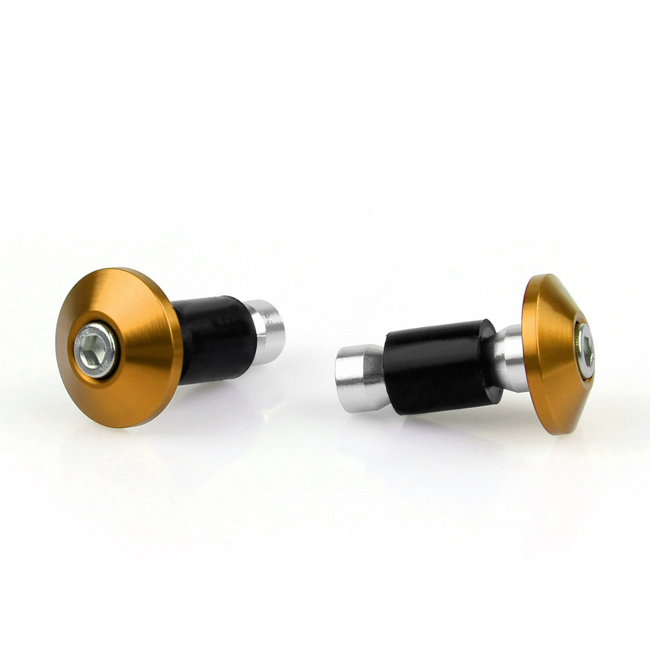Bar Ends Handlebar Grips Plugs 7/8" 17mm Universal Ducati Aprilia Honda Kawasaki Suzuki Yamaha BMW Triumph, Gold