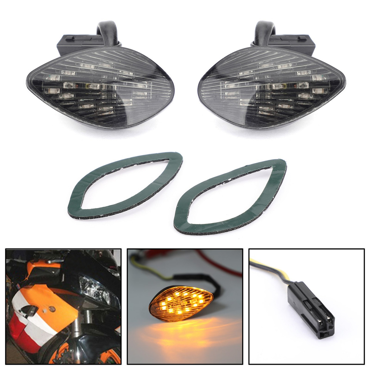 Smoke Turn Signals For Honda CBR 1000 RR Flush Mount 2004-2005