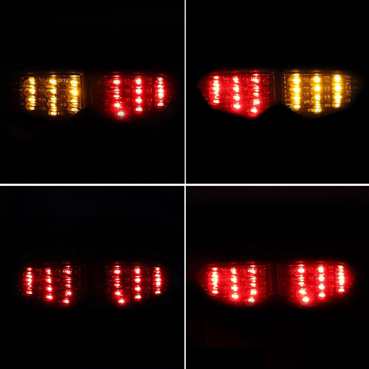 Integrated LED TailLight Turn Signals For Yamaha YZF R6 2003-2005 YZF R6S 2006-2008 Clear