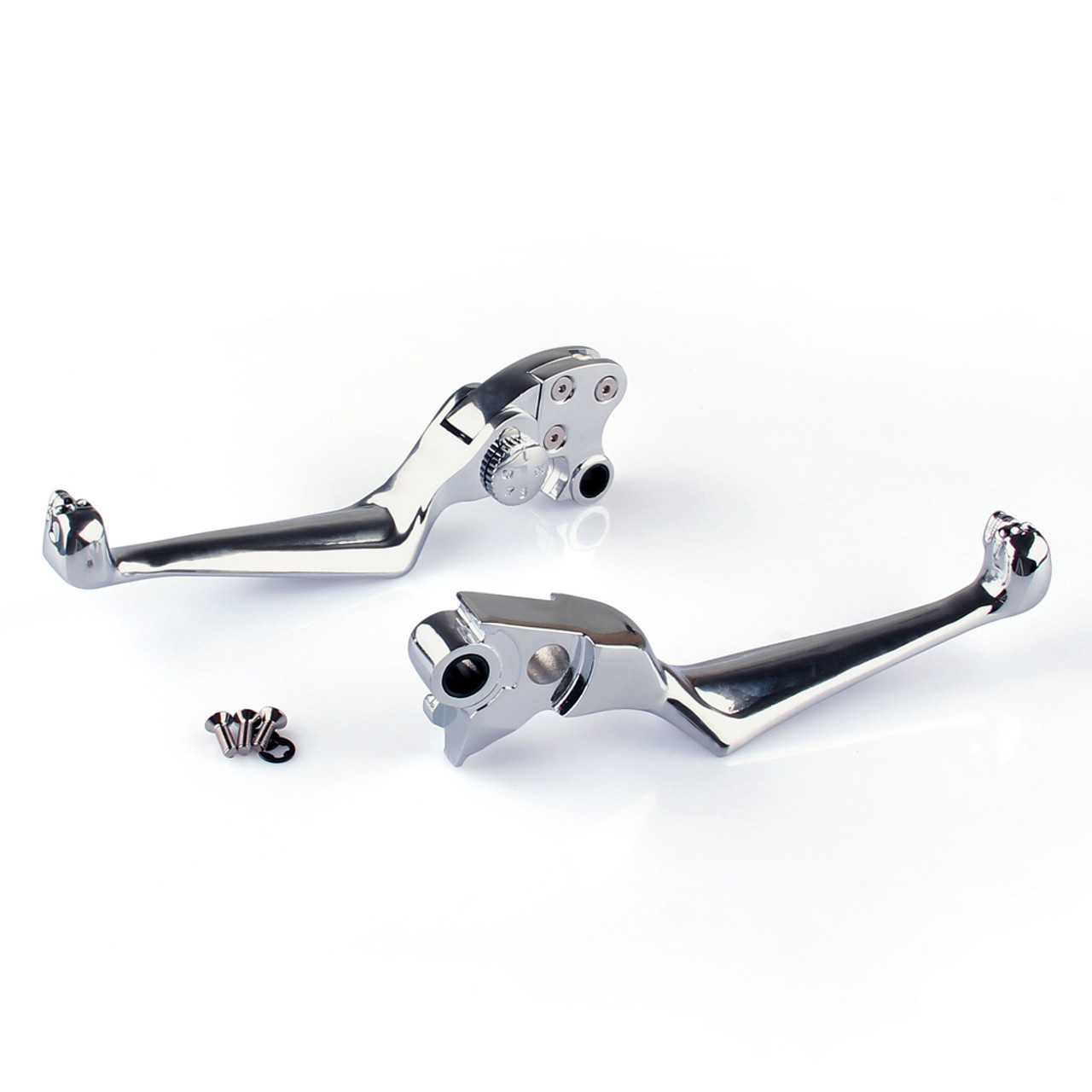 Skull Style Brake Clutch Levers Set Harley Davidson Sportster XLH883 Hugger (1996-2003) Chrome