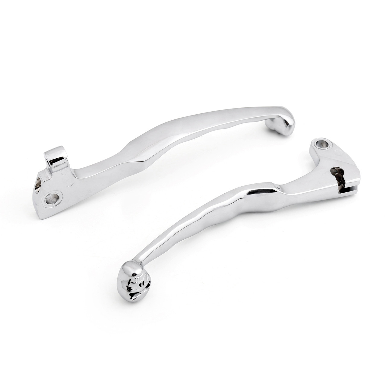 Skull Style Brake Clutch Levers Set Yamaha XV1000 (1985) Chrome