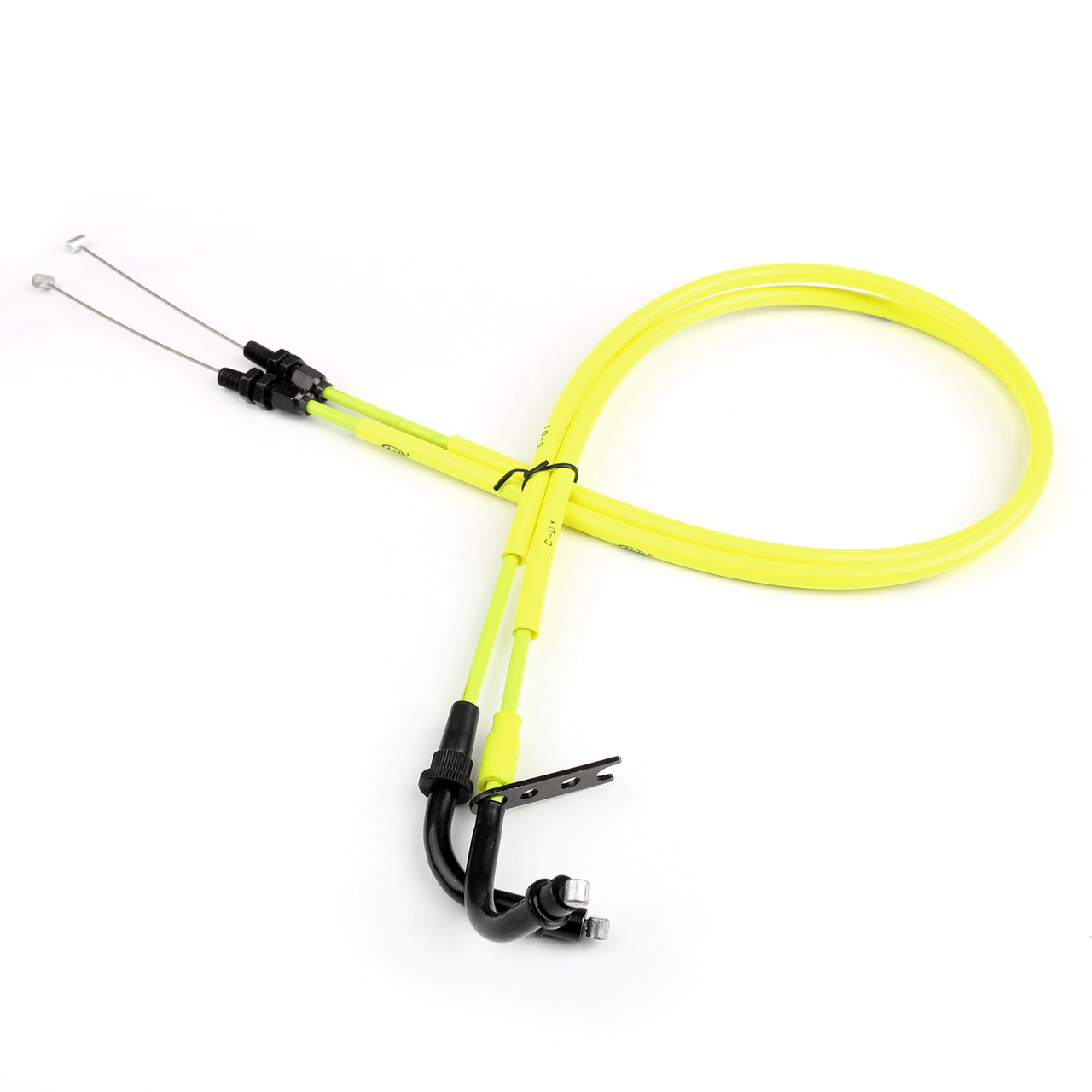 Throttle Cable Push Pull Wire Line Gas Suzuki GSXR GSX-R 600 (06-09), Neon Yellow