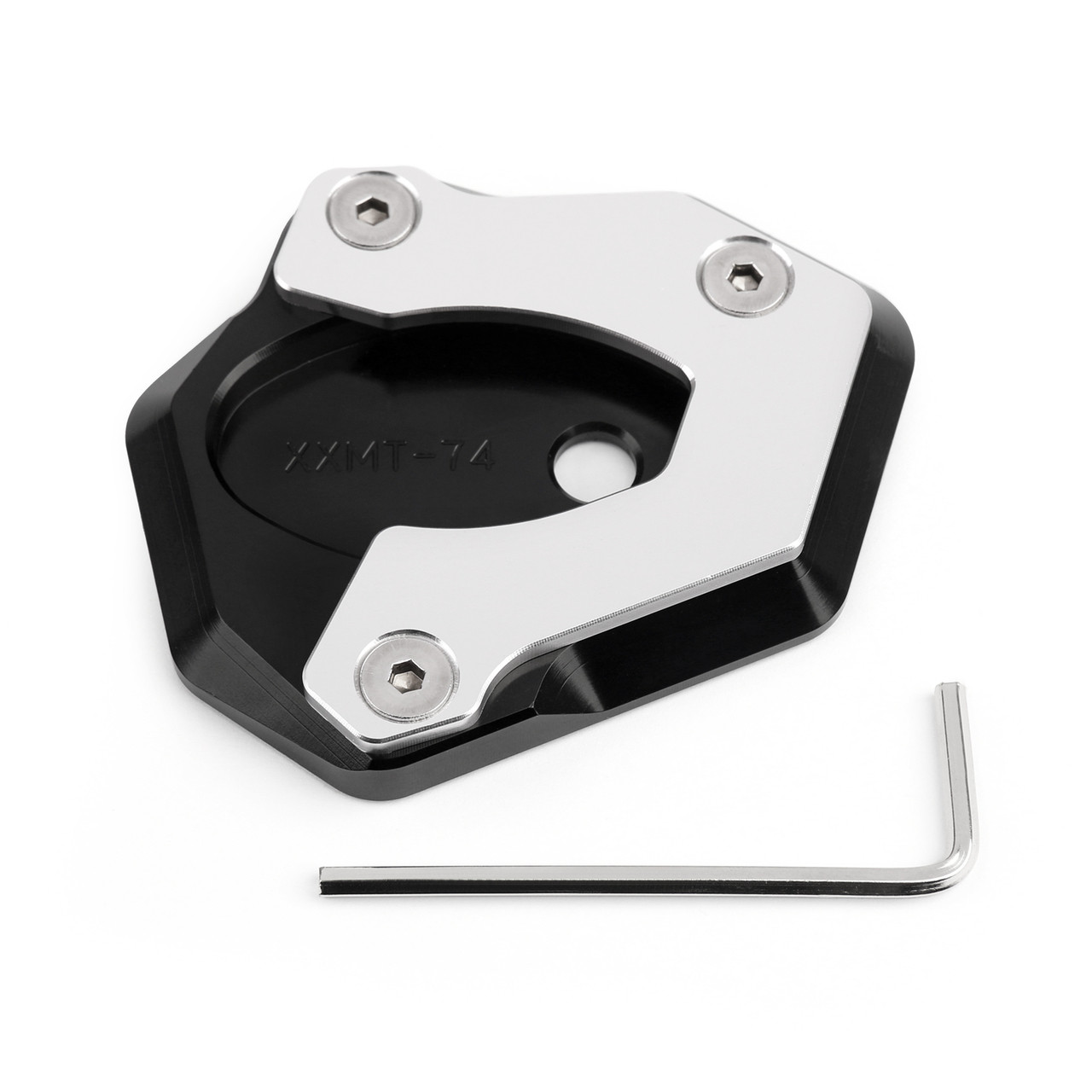 Side Pad Kickstand Stand Extension Plate Kawasaki Z650 Z900 (2017), Black