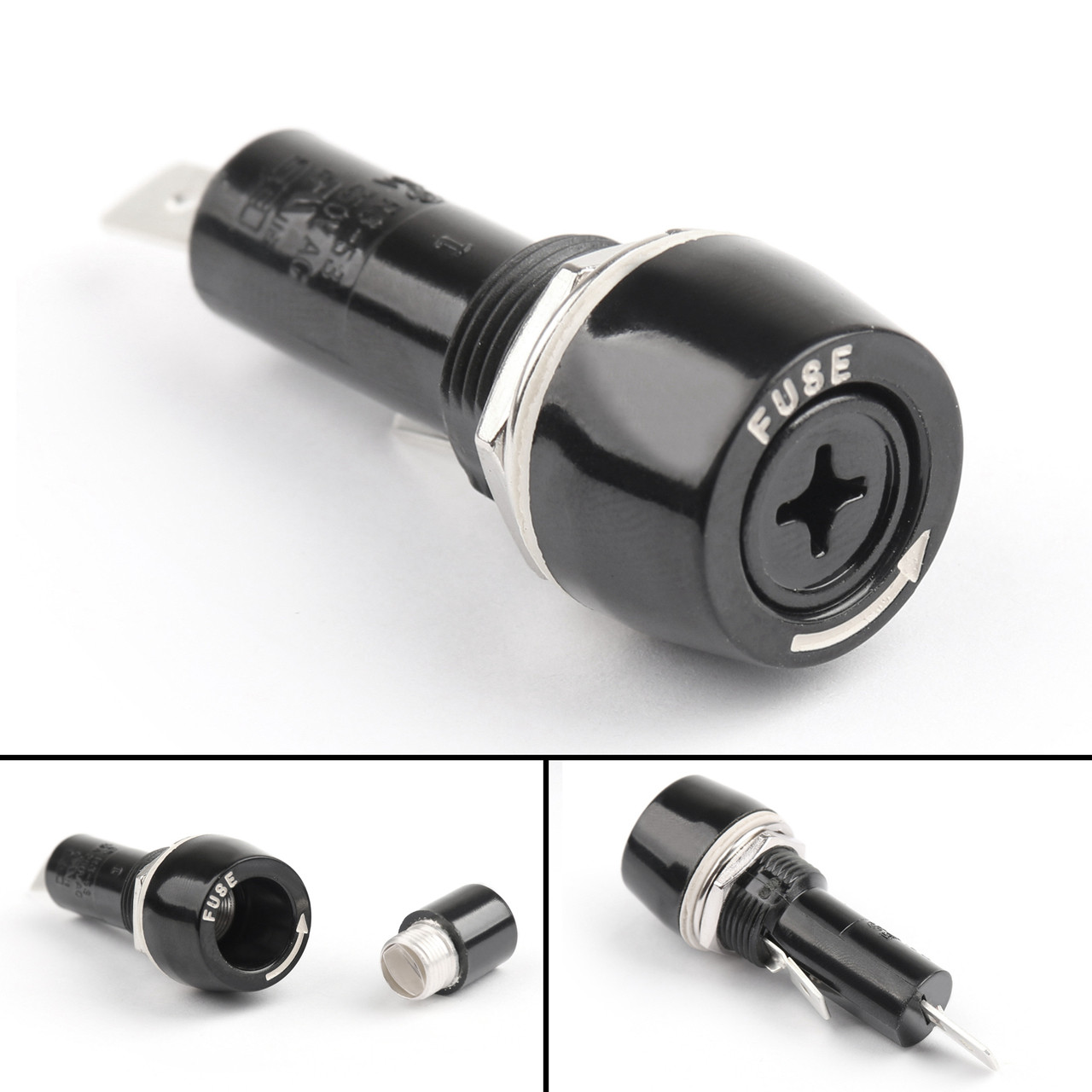 Mad Hornets 1PCS SCI R3-53AA Panel Mount Chassis Fuse Holder 6x30mm Glass Fuses 15A 250V