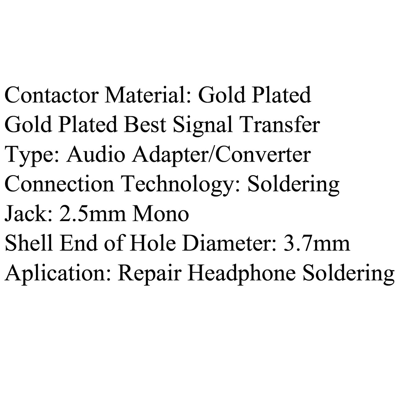 Mad Hornets 1PCS Upgraded 2.5mm Mono Jack Plug Connector Audio HD700 HE Oppo PM-1 PM-2, Red