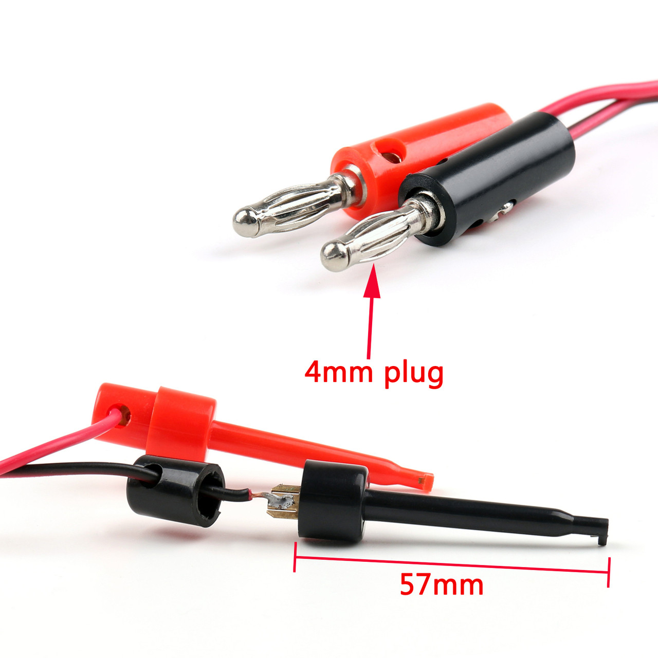 Mad Hornets 1 Set Test Hook Clips Probe To 4mm Banana Plug Leads IC Grabbers Probes 1M