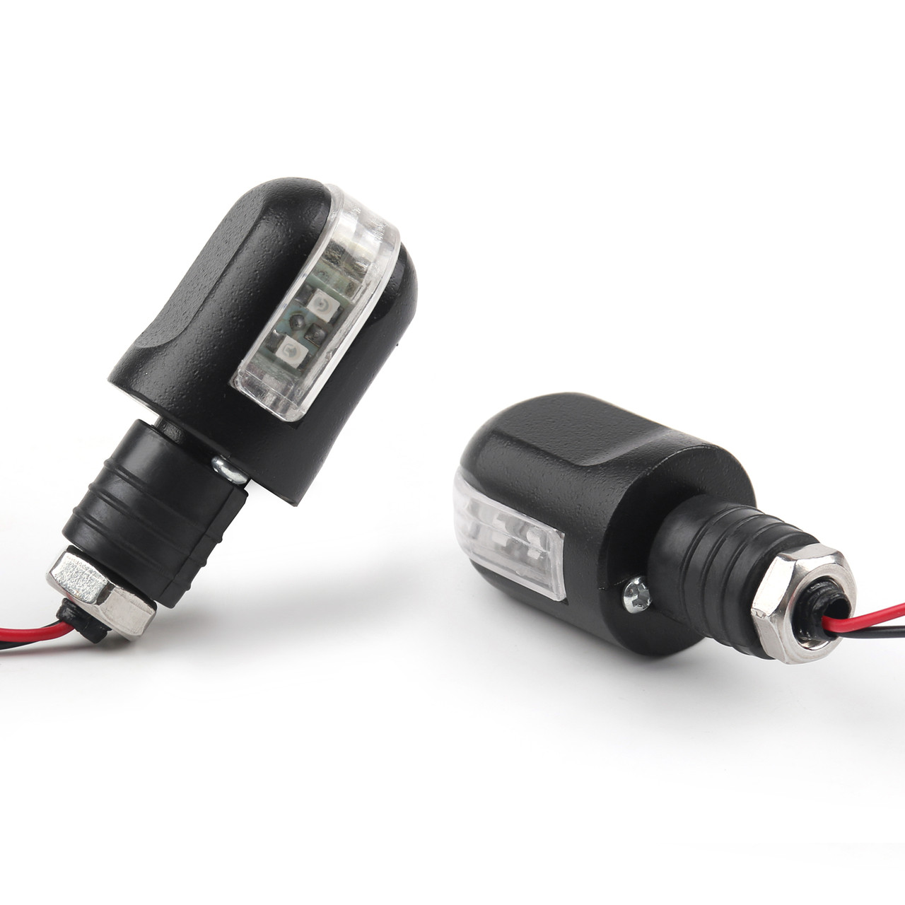 Bar End Turn Signals Indicator Amber Handlebar End Mount Blinker