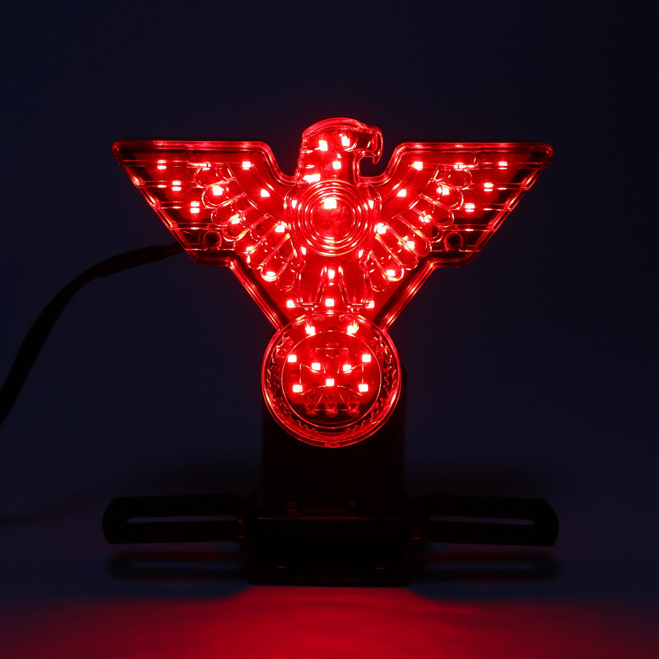 Eagle Led Rear Tail Light Lamp Plate for Harley Chopper Bobbe, Red