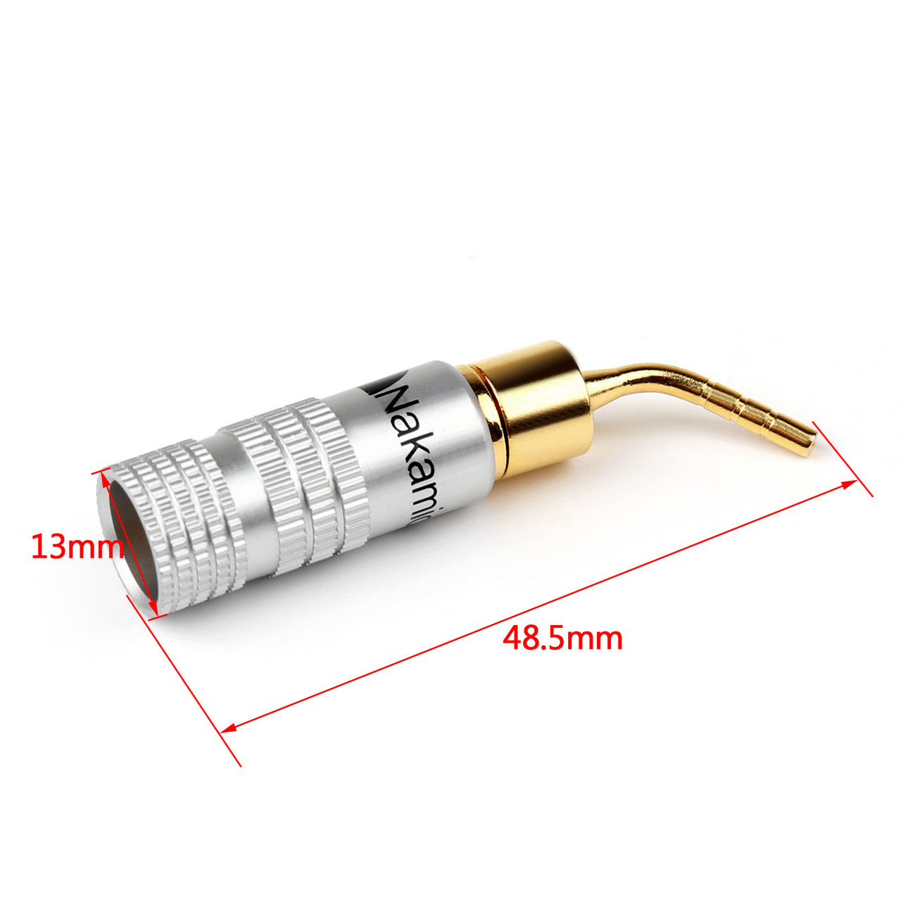 Mad Hornets 1PCS 2mm Banana Pin Plug Gold Plated Aluminum Shell Audio Speaker Adapter Blk (I002-A1000-Blk-1PCS)