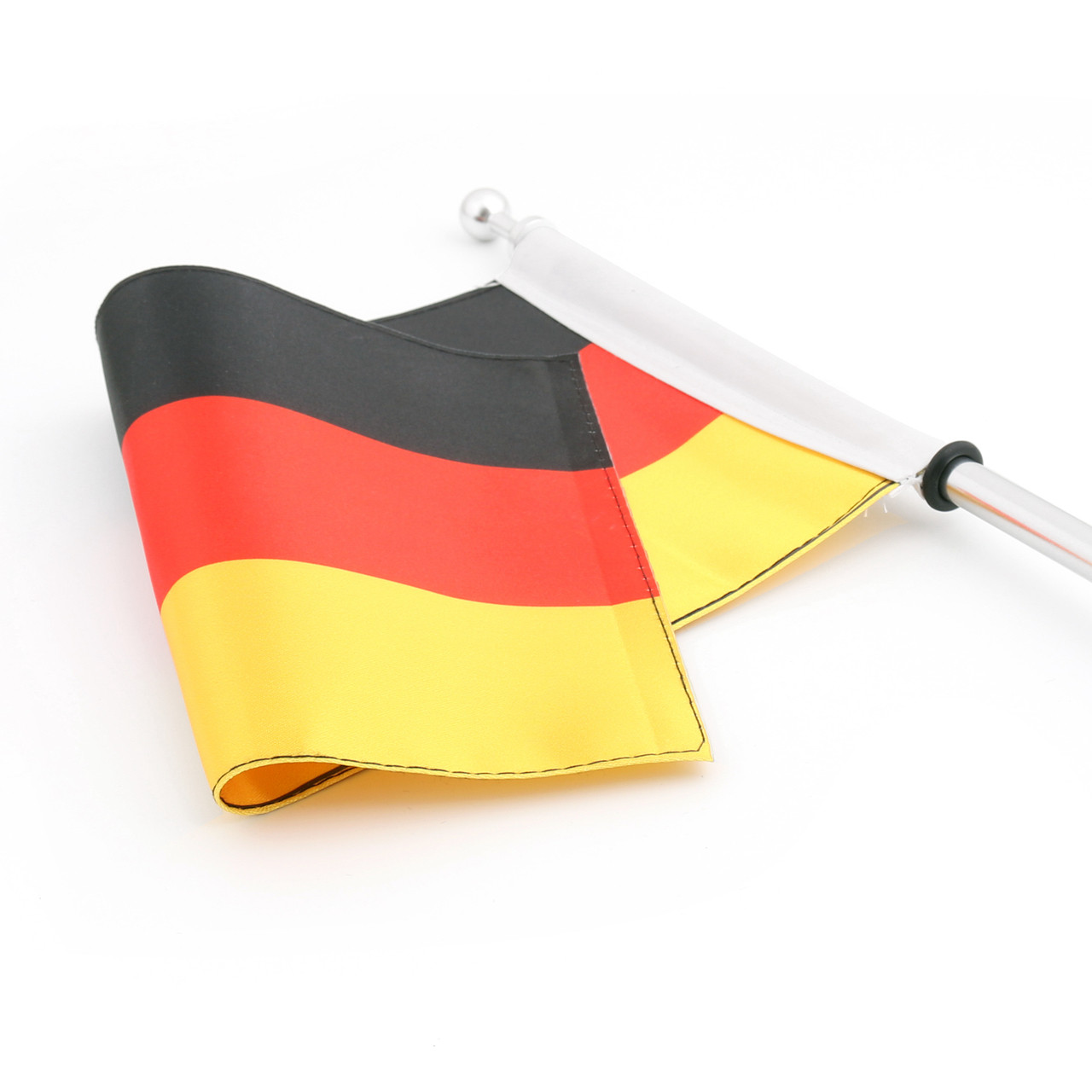 Luggage Rack Germany Flag Vertical Flag Pole For Harley Softail Iron 883, Chrome