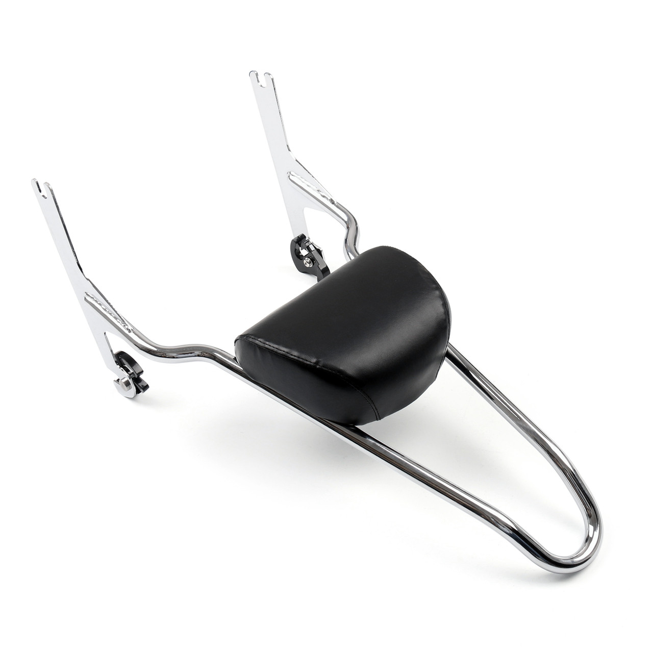 Passenger Backrest Sissy Bar pad For Harley Softail (2006+) Fatboy and Fatboy Lo (2007+) Chrome