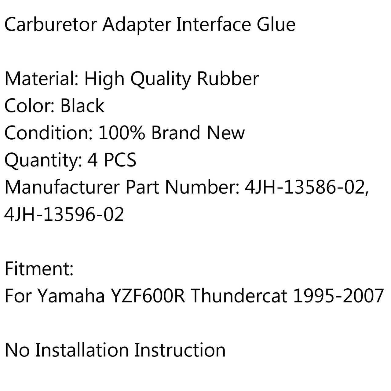 Intake Carburetor Interface Joint Air Joint For Yamaha YZF600R Thundercat (1995-2007)