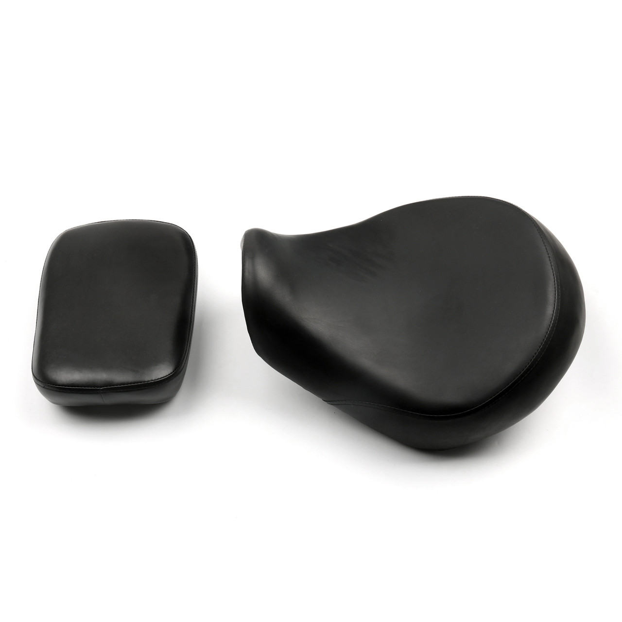 Synthetic Leather Front Rear Cushion Seat Fit Honda Shadow Aero VT400 VT750C(04-13) Black (M512-F022-Black)