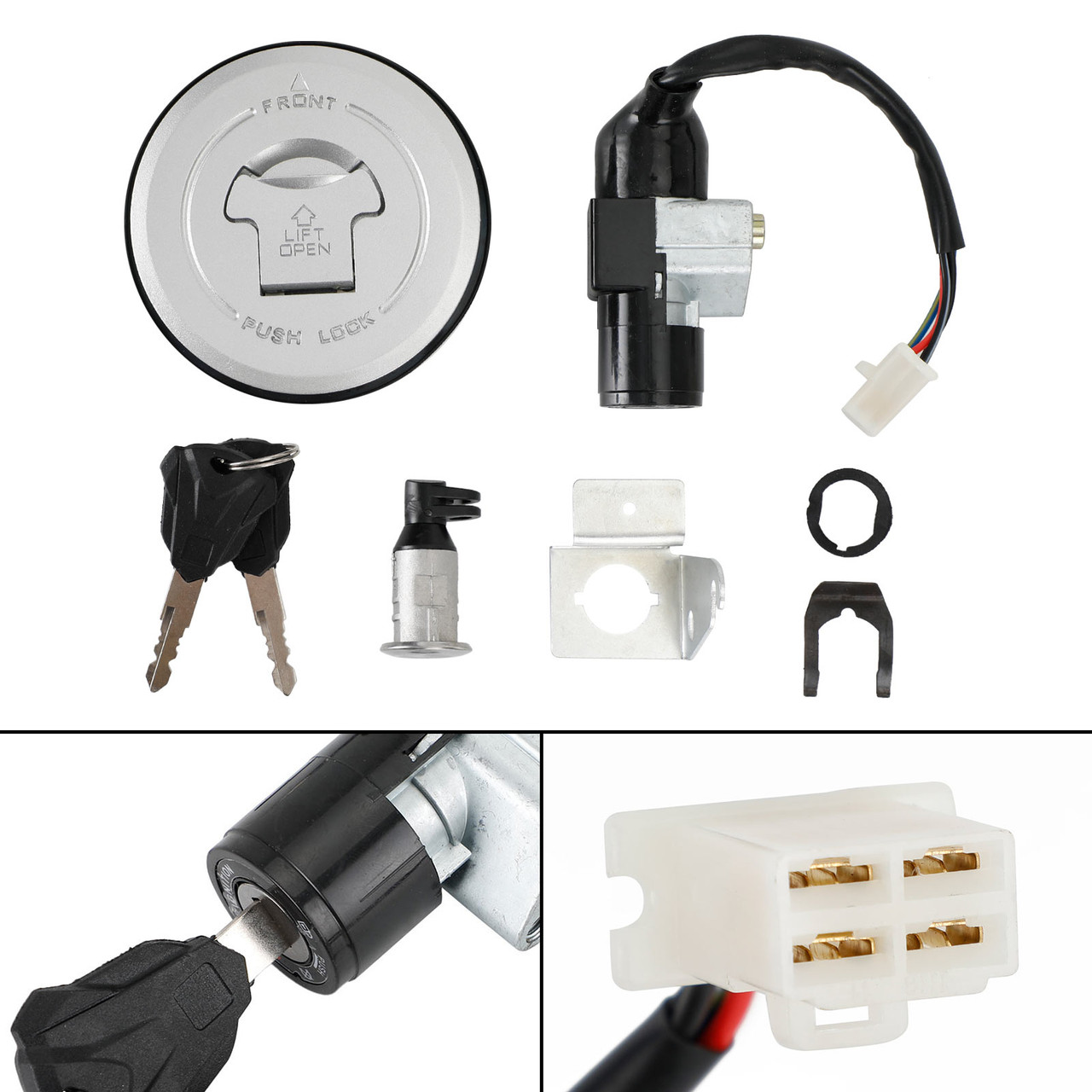 Ignition Switch Fuel Gas Cap Key Lock Set For Honda MSX125 GROM125 AC