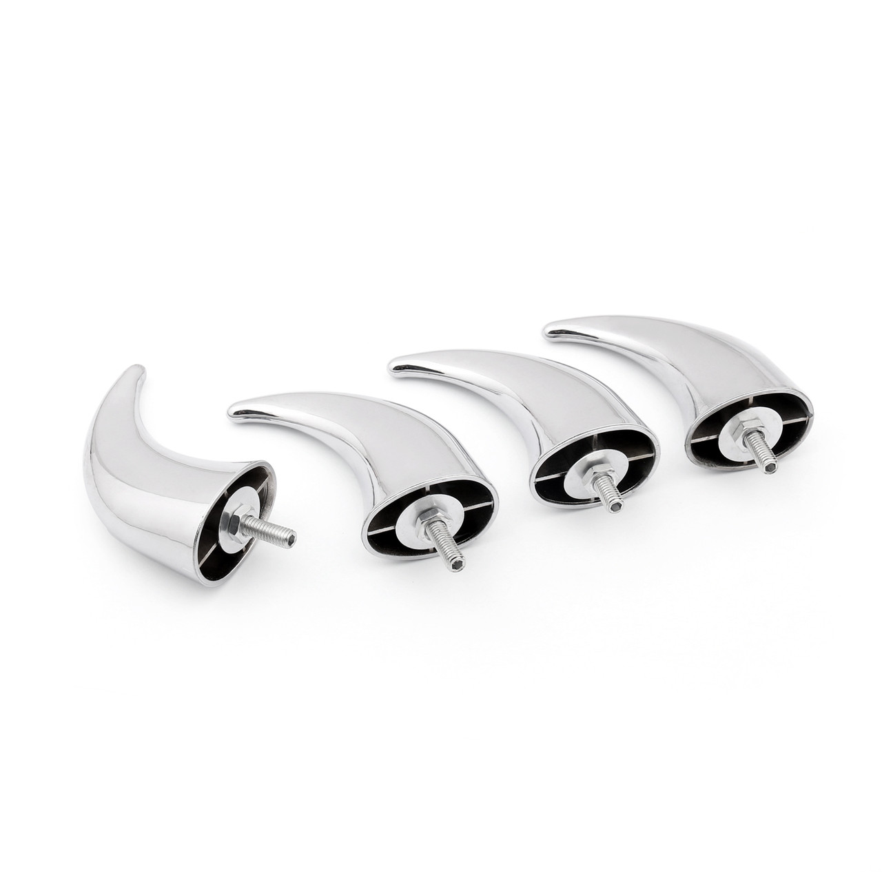 ABS Front Mudguard Fender Decoration Horn Tip For Harley Dyna Glide,  Chrome