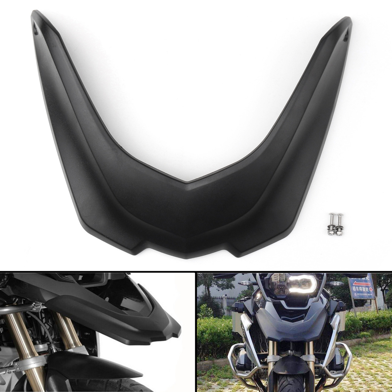 Front Hugger Wheel Cover Beak Extension For BMW R 1200GS LC (2013-2016) Black