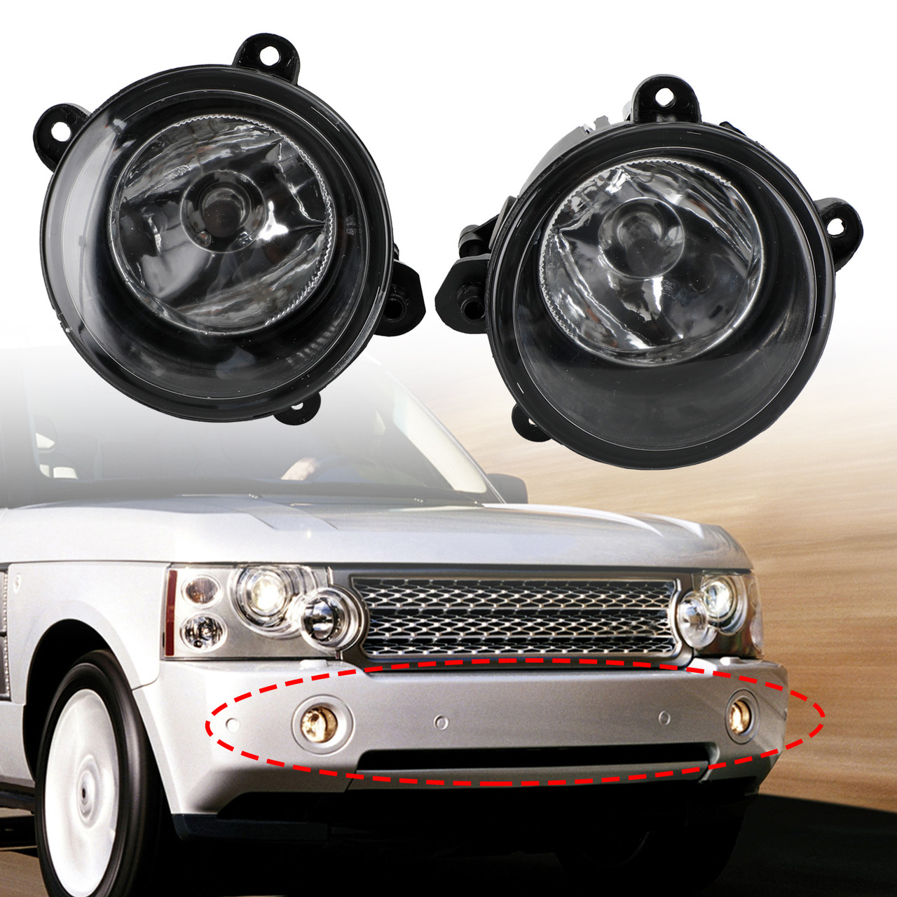Front Pair Fog Light Lamp For LAND ROVER Discovery 2 (03-04