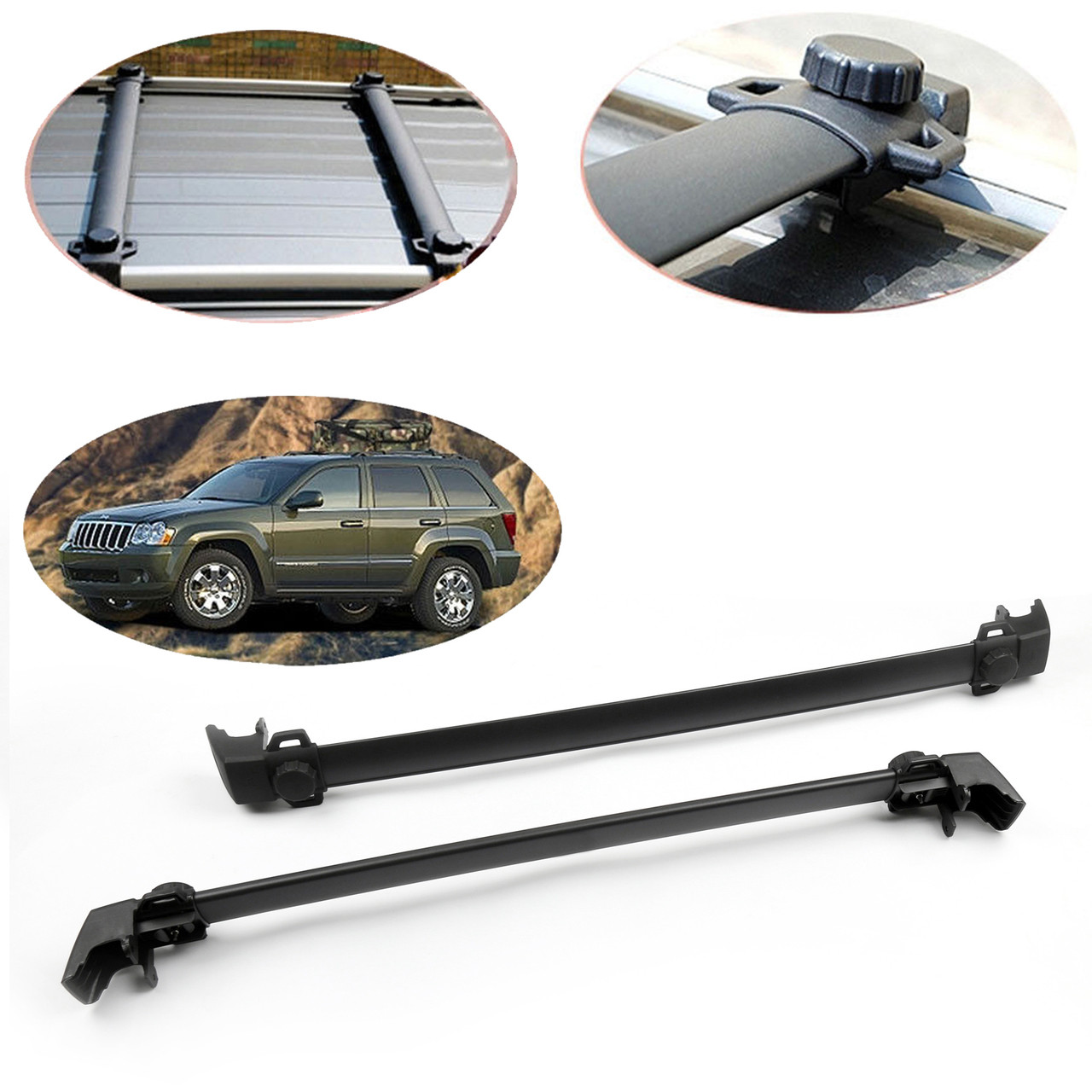 4 Door Roof Rack Cross Bars Rail Luggage Carrier For Jeep Compass (2011