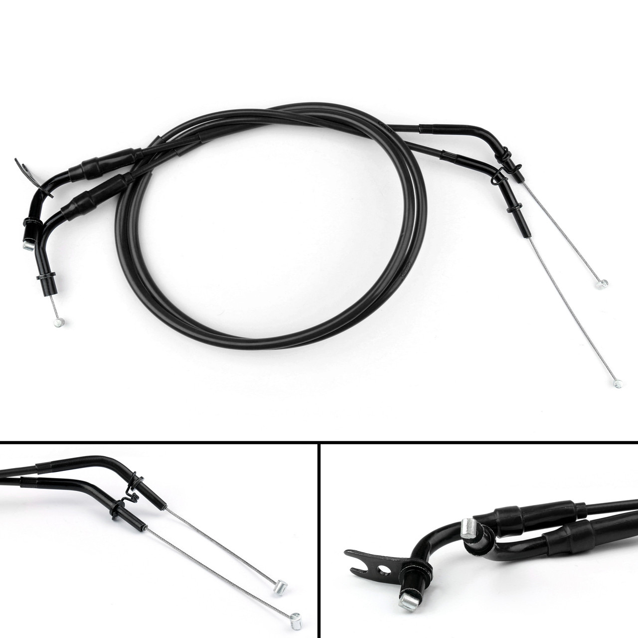 Throttle Cable Push Pull Wire Line Gas For Kawasaki Z1000 (2011-2013) Black