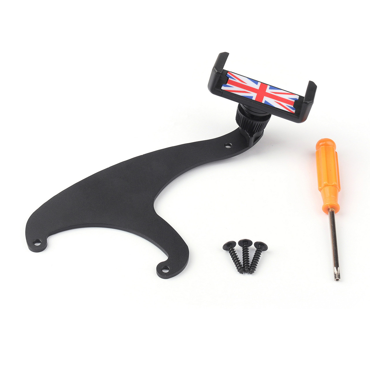 360 Rotation Car Phone Mount Cradle Holder Stand For Mini Cooper F54 F55 F56, Red Union Jack