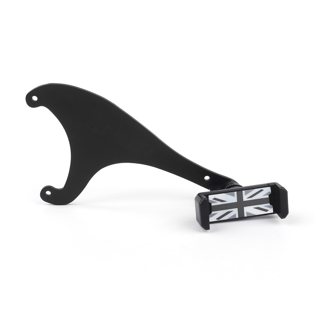 360 Rotation Car Phone Mount Cradle Holder Stand Kit For Mini Cooper F60, Gray Union Jack