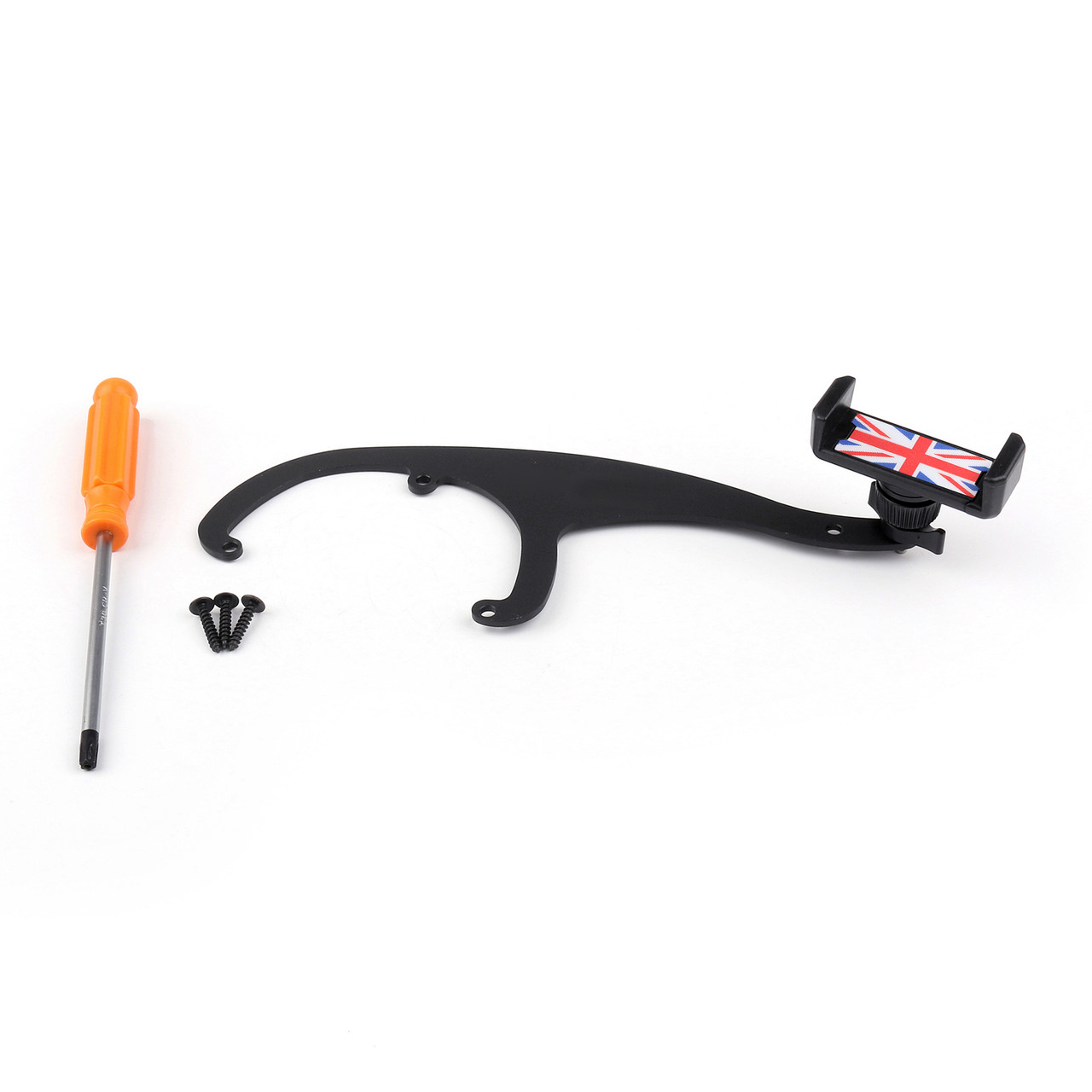 360 Rotation Car Phone Mount Cradle Holder Stand For Mini Cooper R55 R56, Red Union Jack