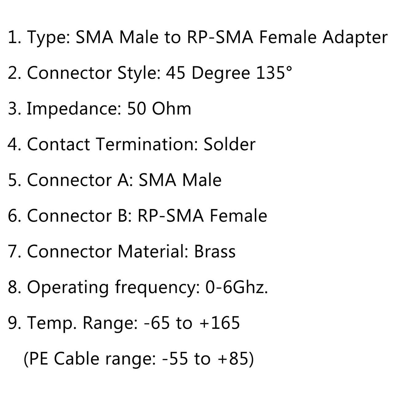 1PC SMA Male to RP-SMA Female Connector Antenna Adapter 45 135 Angle For FPV