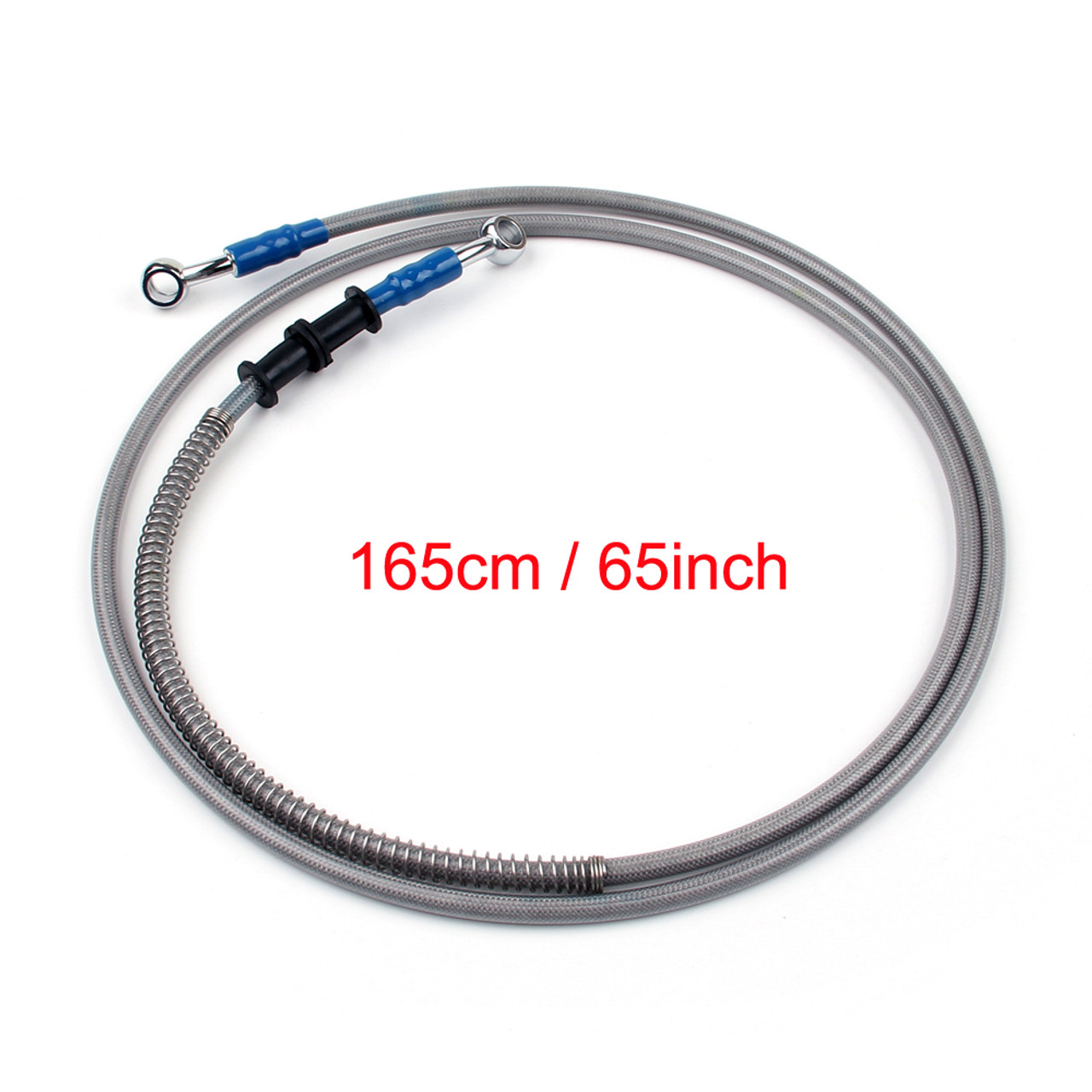 165cm/65" M10 Brake Oil Hose Line Banjo Fitting Stainless Steel End US