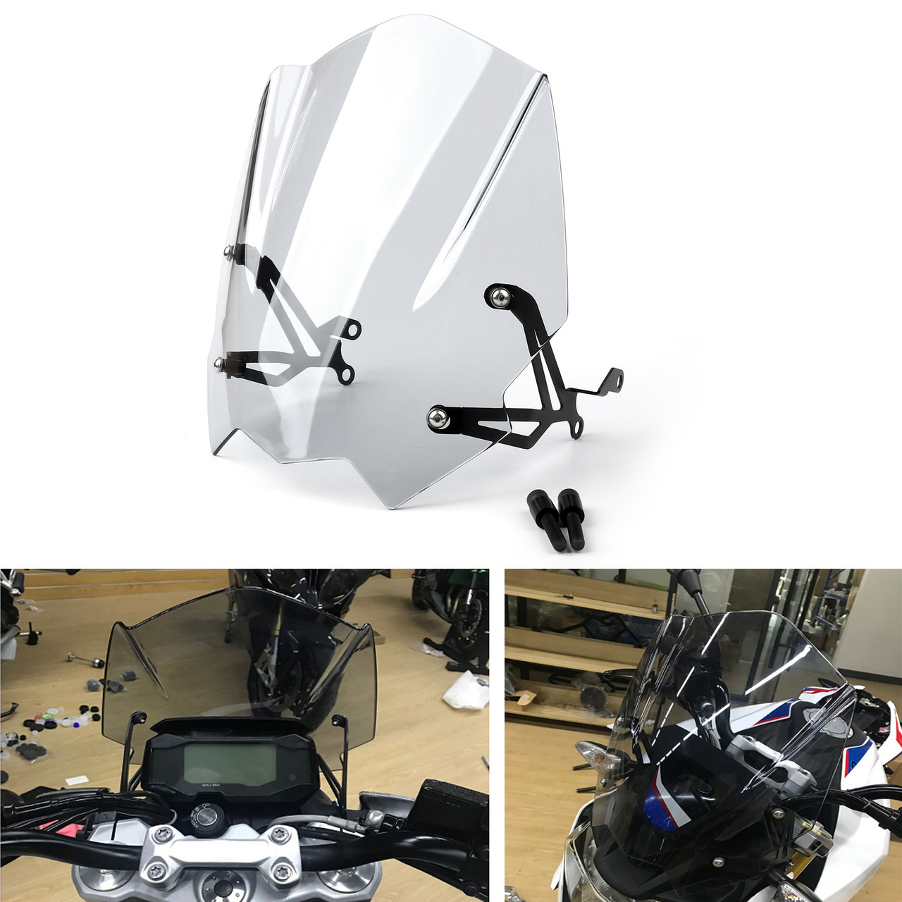 17-22 BMW G310R Motobike ABS Plastic Windshield Windscreen Clear