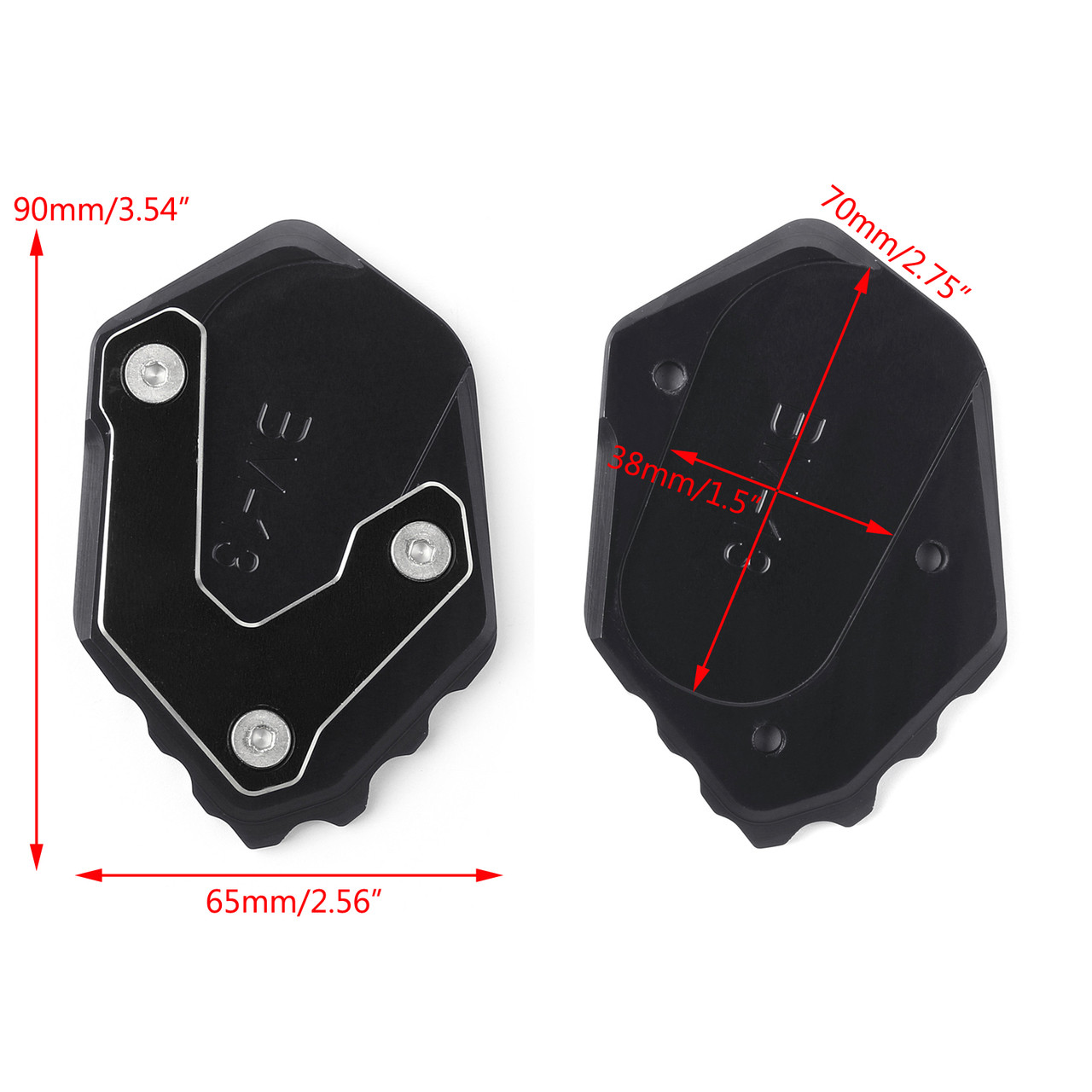 Kickstand Sidestand Plate Extension pad For BMW R1200GS LC 13-15 Black