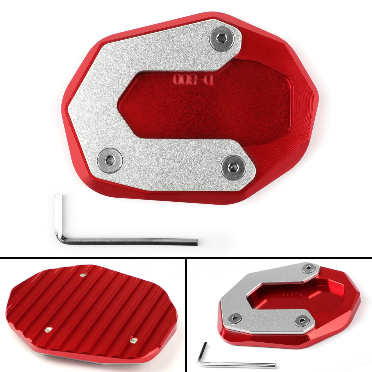 Kickstand Side Stand Plate Extension Pad for Ducati Scrambler 800 2015-2017 Red