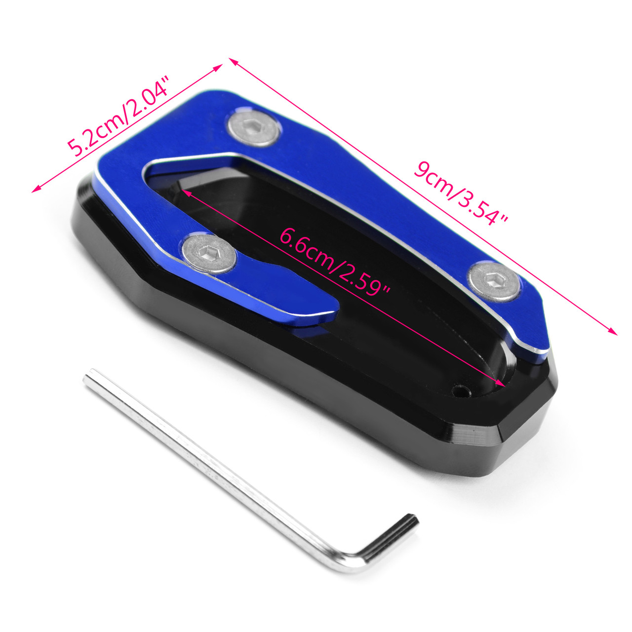 Kickstand Side Stand Plate Extension Pad For Yamaha TMAX T-MAX 530 DX 17-18 Blue