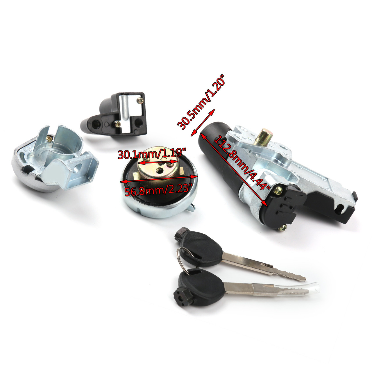 Ignition Switch Fuel Gas Cap Seat Lock Key Kit For Honda NPS50