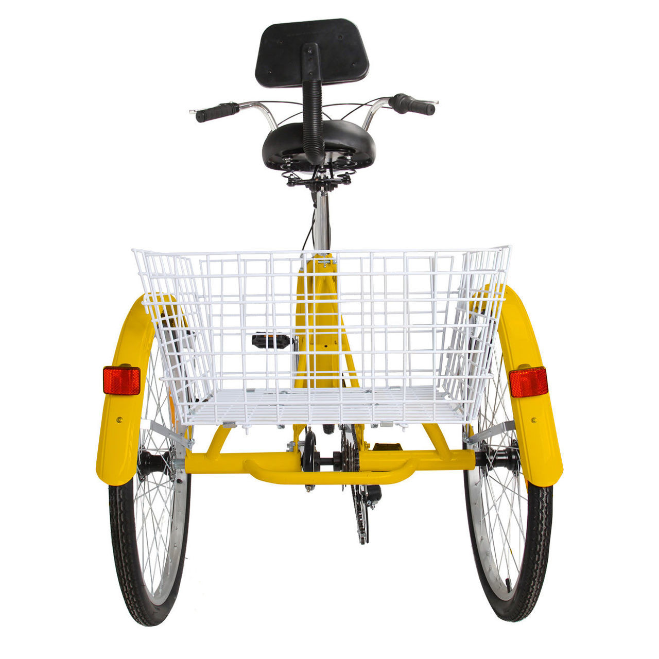 yellow adult tricycle