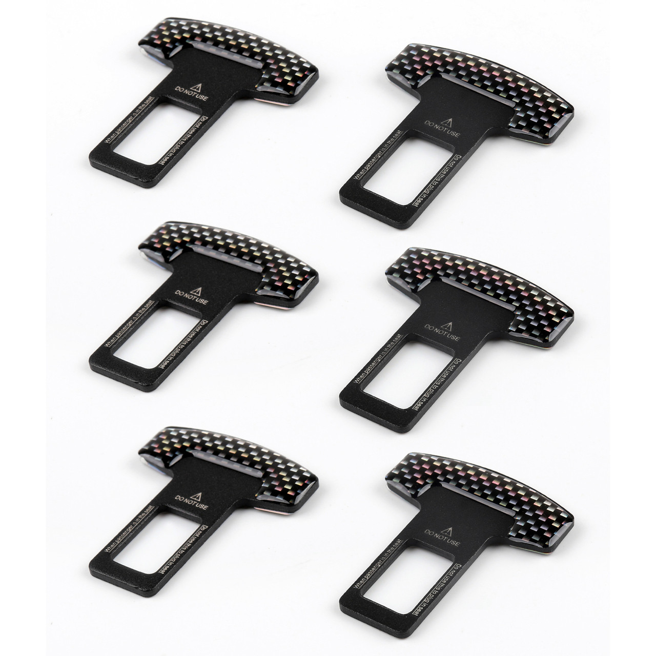 6PCS Carbon Fiber Car Seat Belt Buckle Universal - Mad Hornets