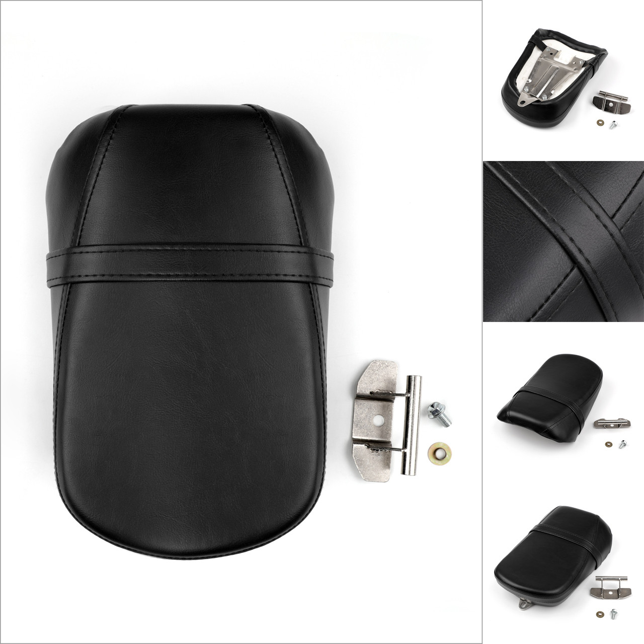 Rear Passenger Pillion Pad Seat For 2015-up Kawasaki Vulcan 650 VN650 Black