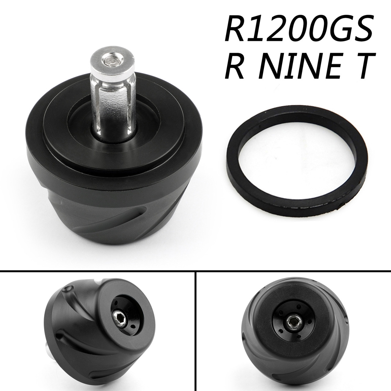 1Final Drive Housing Cardan Crash Slider Protect for BMW R1200GS LC 13-16 ADV Black