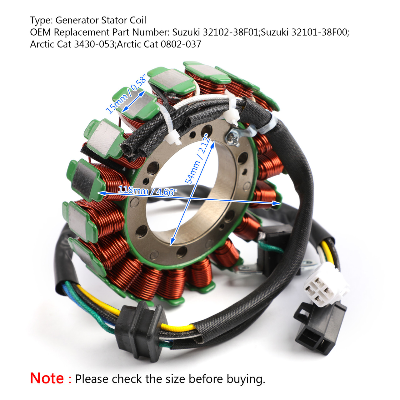 Magneto Stator Coil For Arctic Cat ATV 400 FIS 2X4 4X4 AUTOMATIC