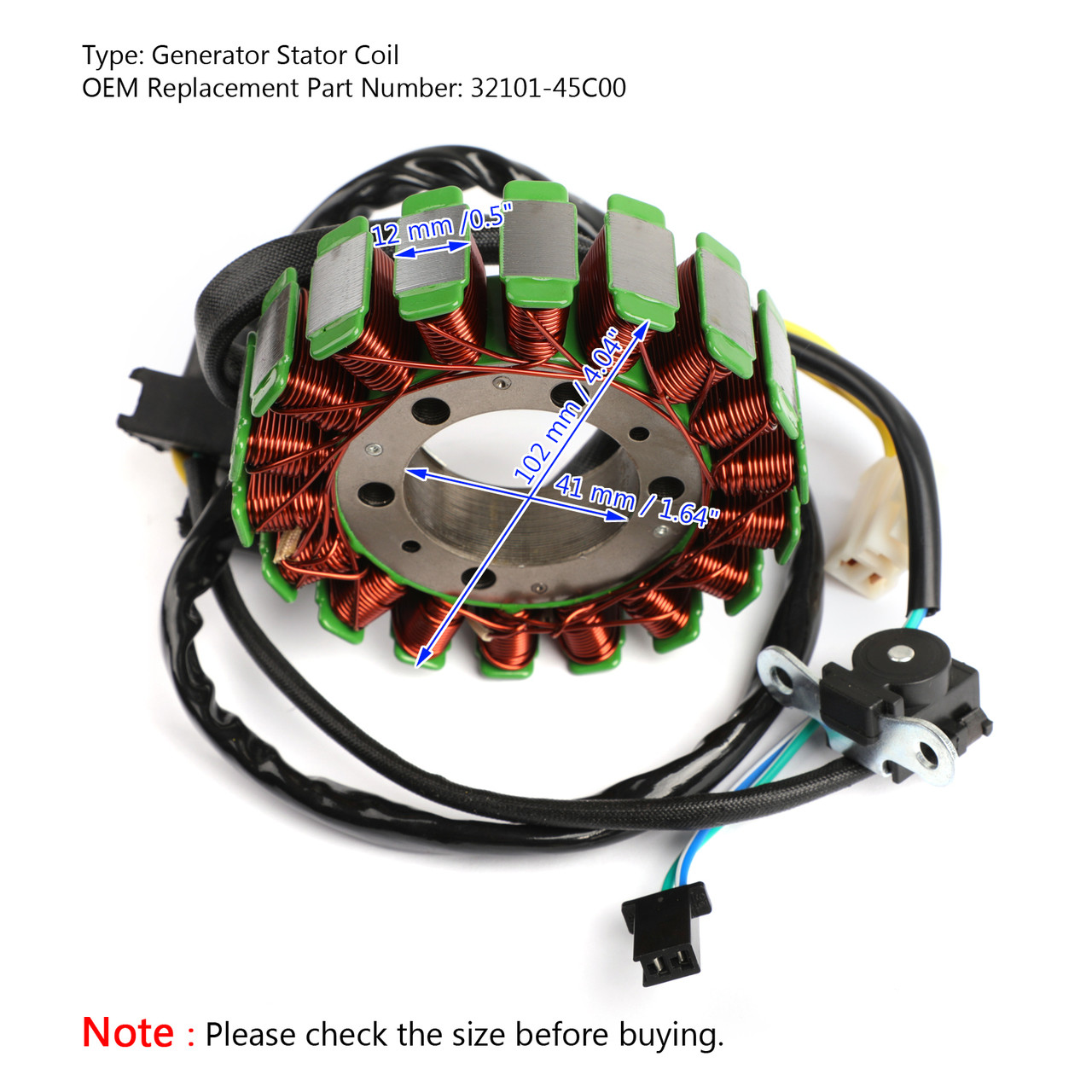 Generator Stator Coil For Suzuki VS800 VS800GL Boulevard S50 05-09