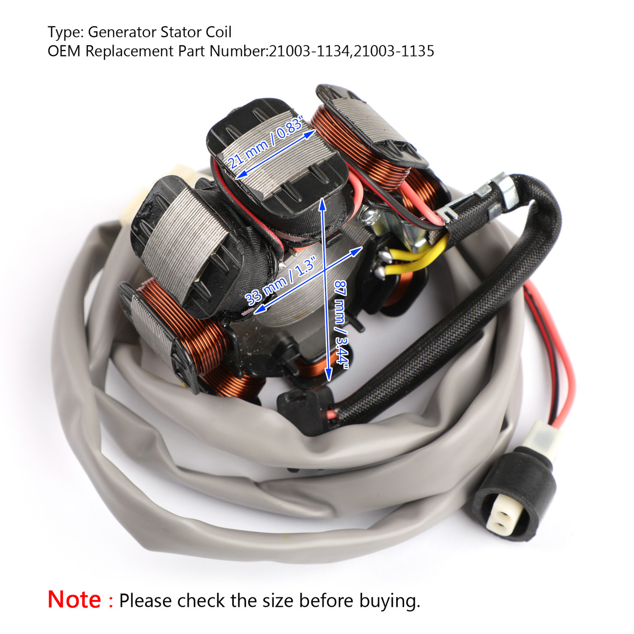 Magneto Generator Stator Coil For Kawasaki KLF185 Bayou 185 1985