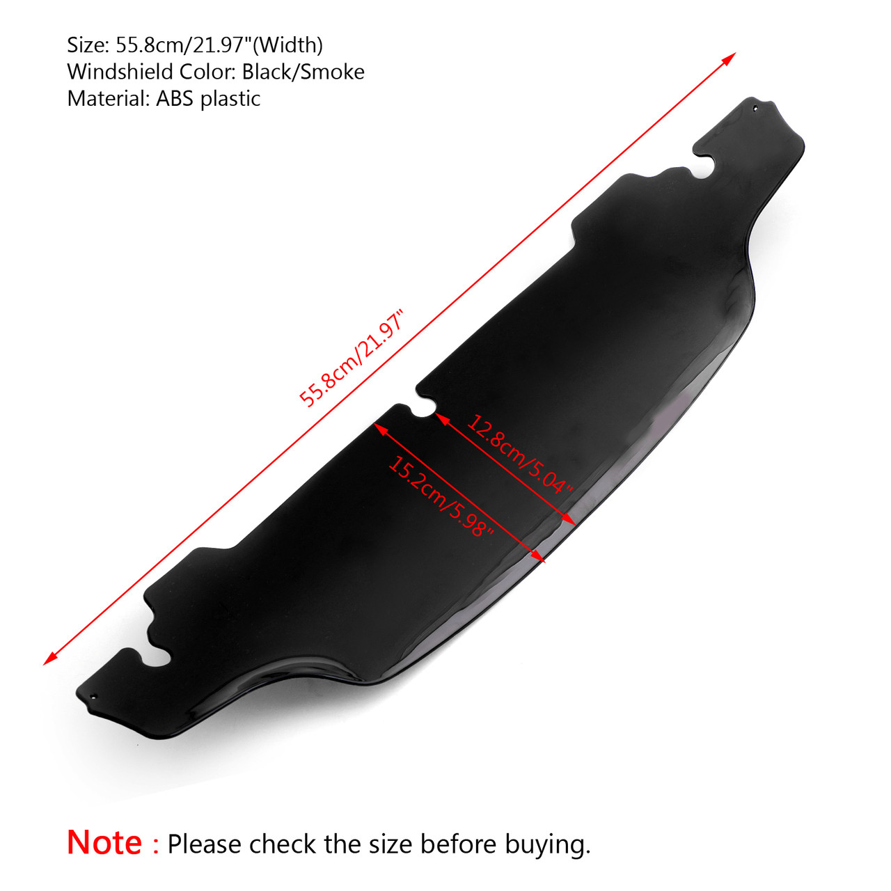 Black Wave Windshield Windscreen For Harley Touring Electra Street Glide 14-22
