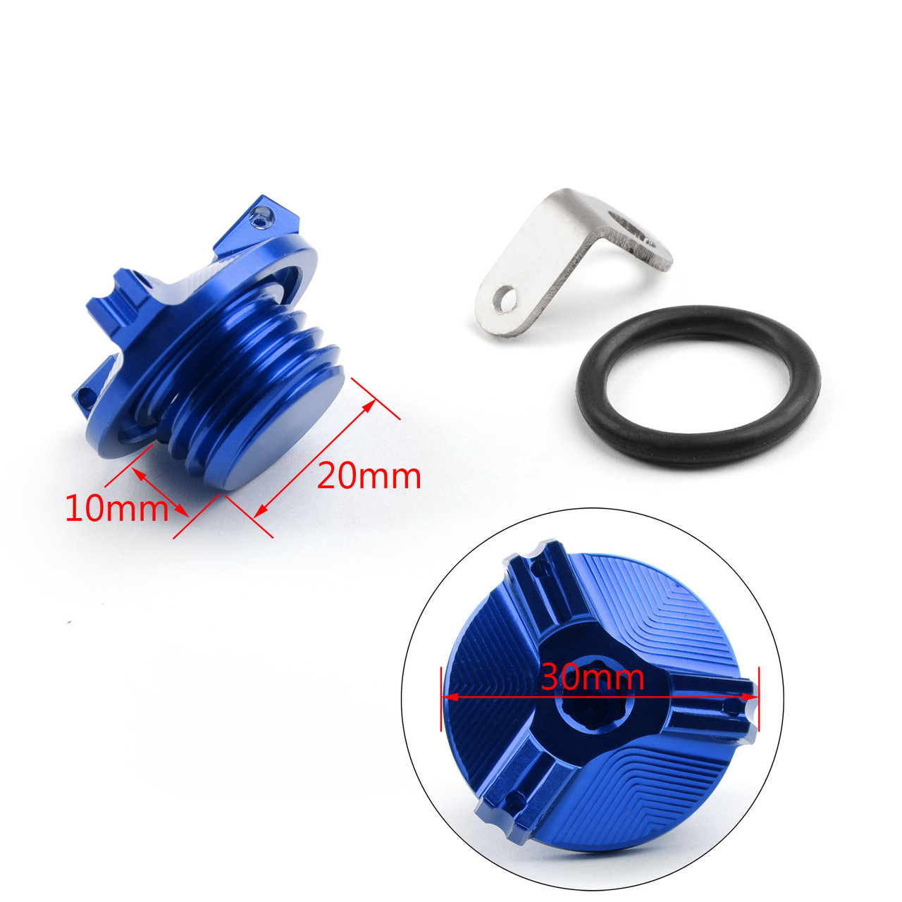 M20 Engine Oil Filler Plug Fill Cap Screw For Kawasaki KLX250 D-TRACKER VERSYS650 VERSYS1000 NINJA 400R NINJA 600R Z1000 Blue