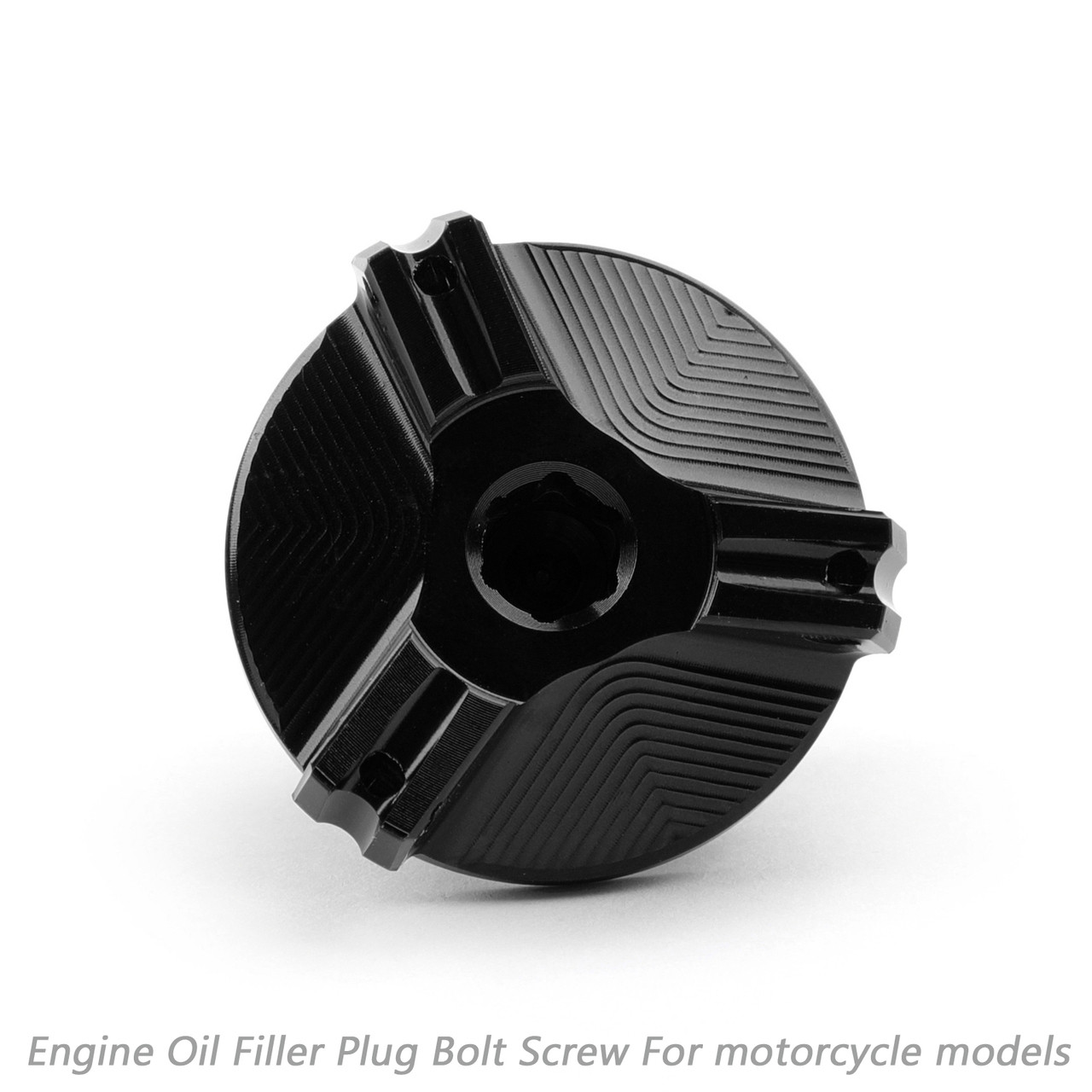 M20 Engine Oil Filler Plug Fill Cap Screw For Triumph DAYTONA 675/675 R STREET TRIPLE RX STREET TRIPLE/STREET TRIPLE R TIGER 800/TIGER EXPLORER Black