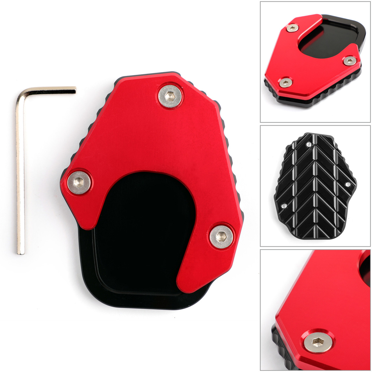 Kickstand sidestand stand extension enlarger pad For HONDA CRF250 RALLY 17-18 red