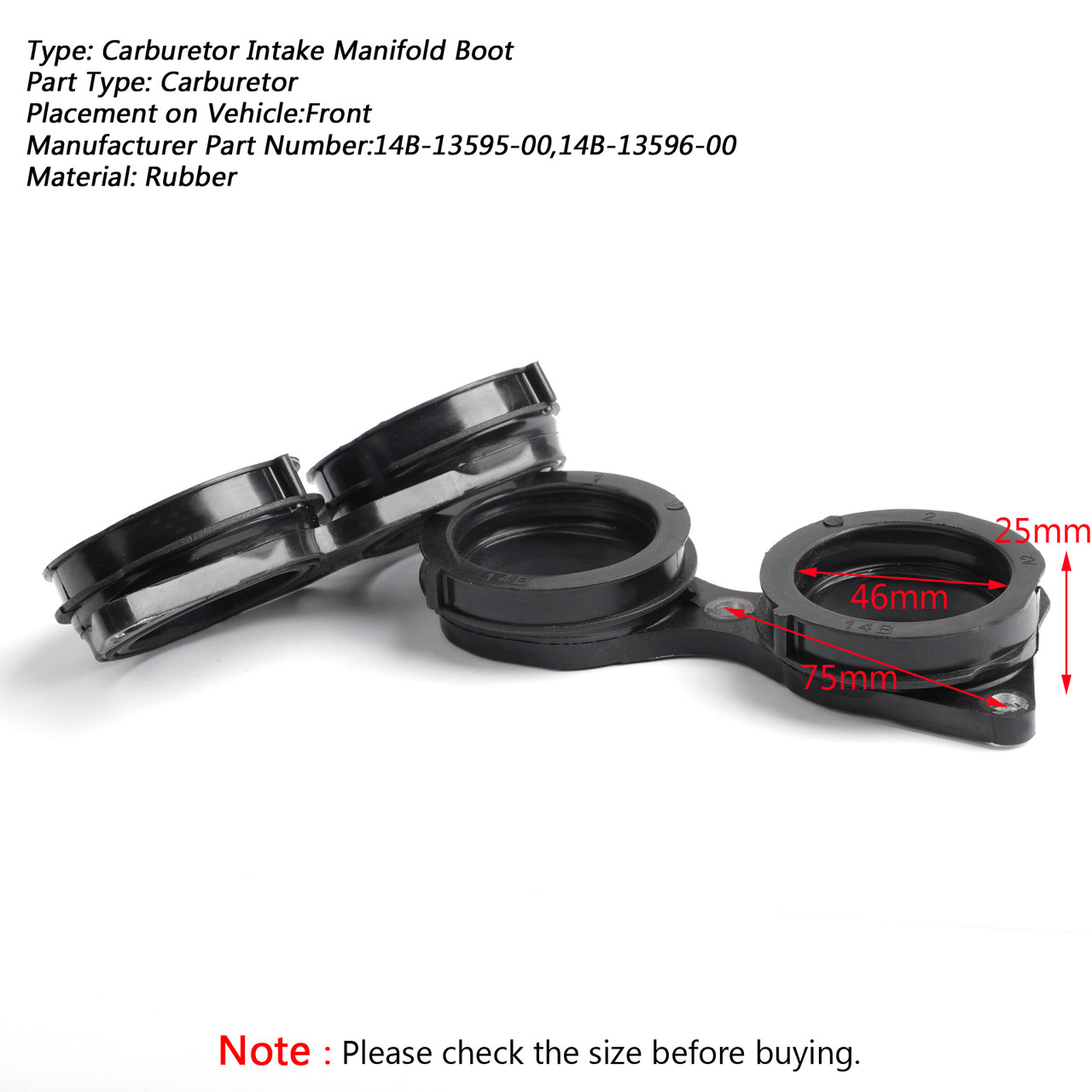 Rubber Throttle Body Intake Manifold Boot For Yamaha YZF R1 R1