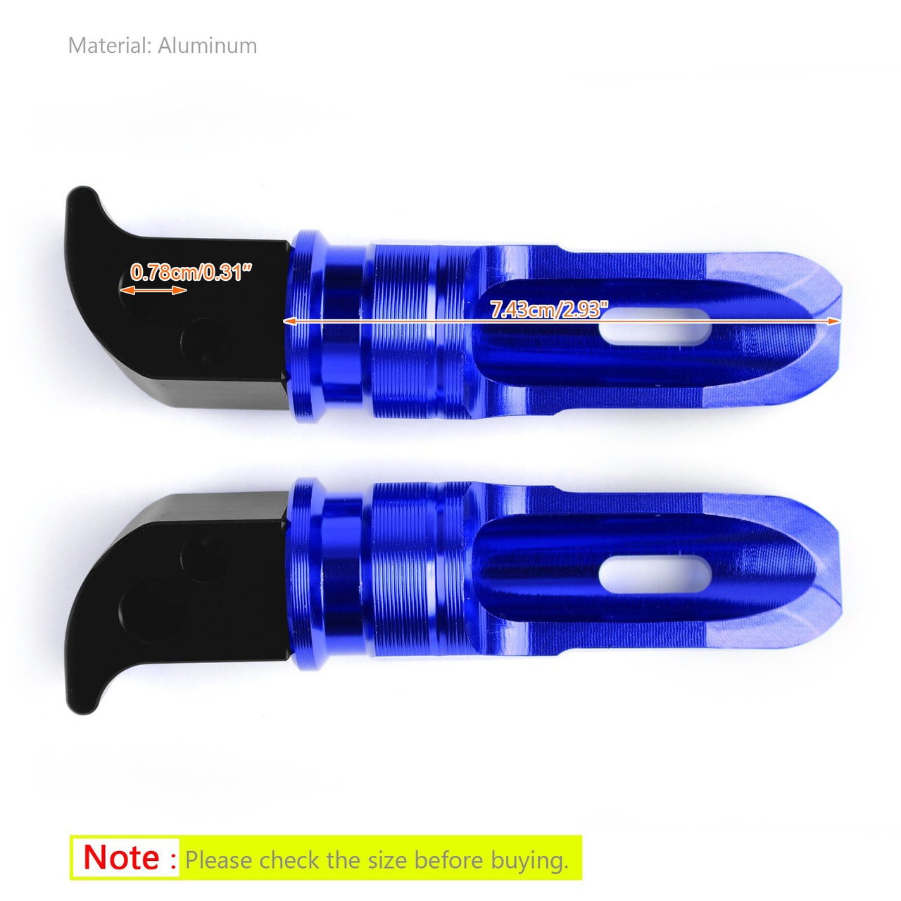 CNC Rear Foot Pegs Fits For YAMAHA MT10 03 FZ-10 16-18 Tracer900 15-18 FZ-6N/S 04-09 YZF-R3 15-18 Blue