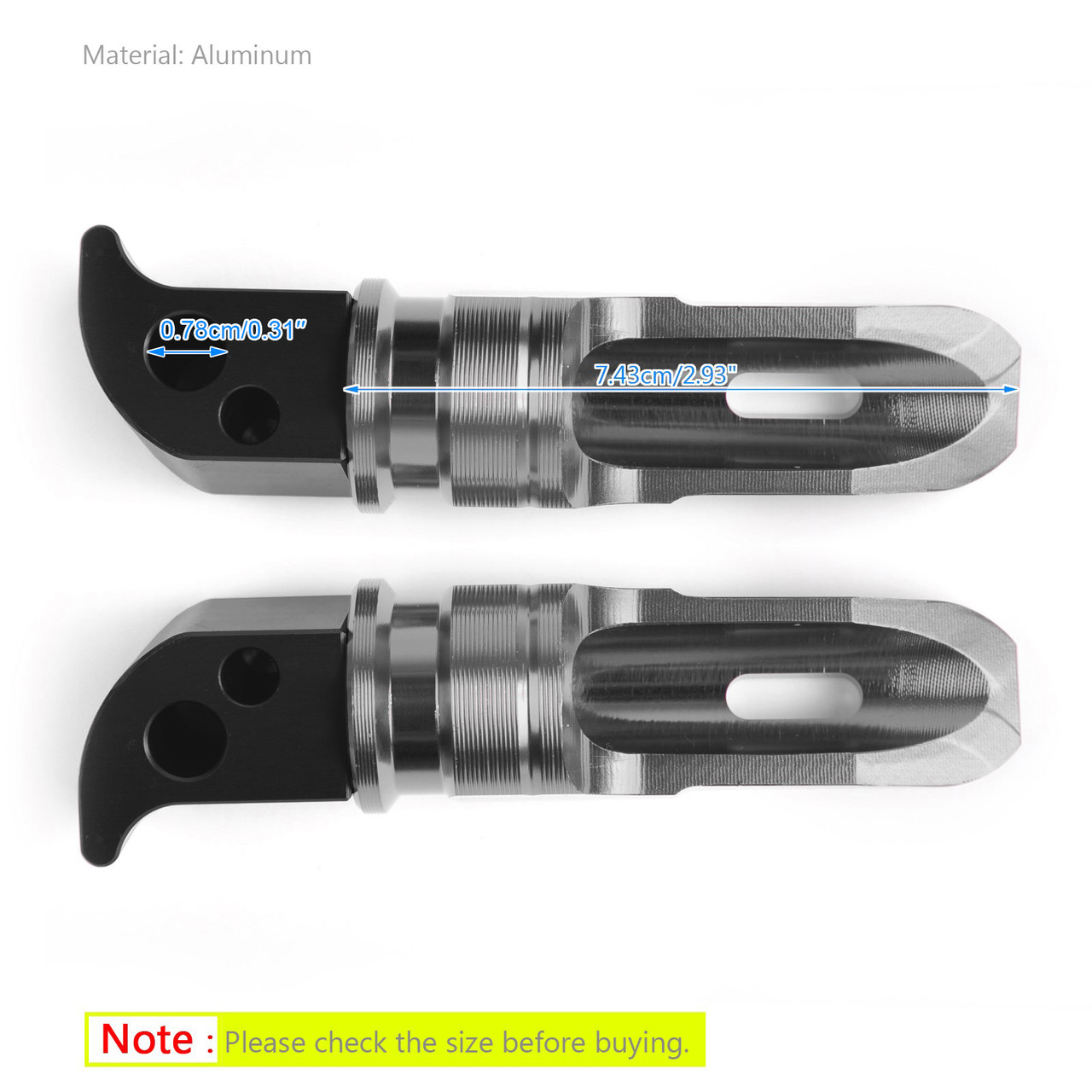 CNC Rear Foot Pegs Fits For YAMAHA MT10 03 FZ-10 16-18 Tracer900 15-18 FZ-6N/S 04-09 YZF-R3 15-18 Titanium