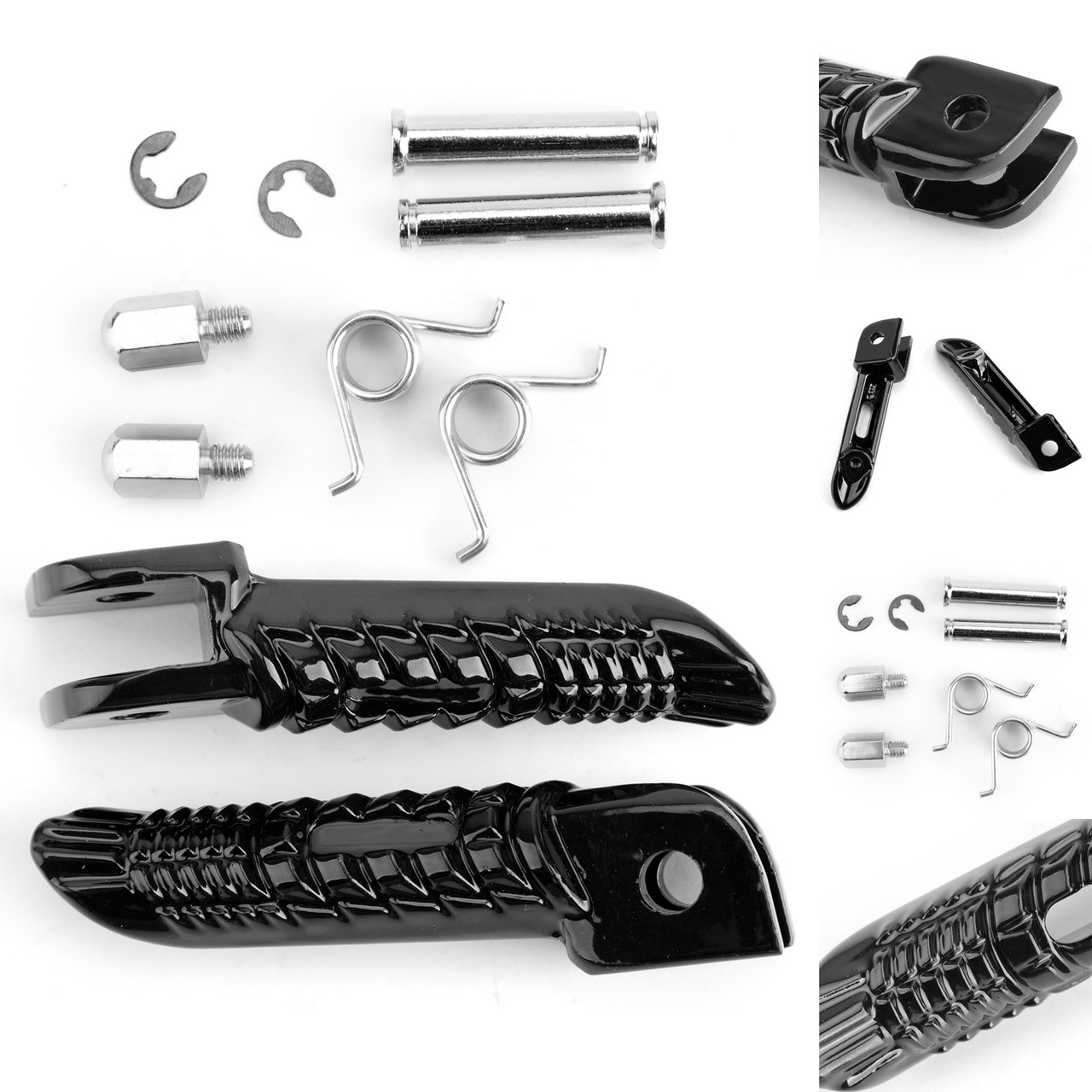 Front Foot Peg Footrest For Suzuki GSXR600 GSXR750 06-14 GSXR1000 05-14 Black