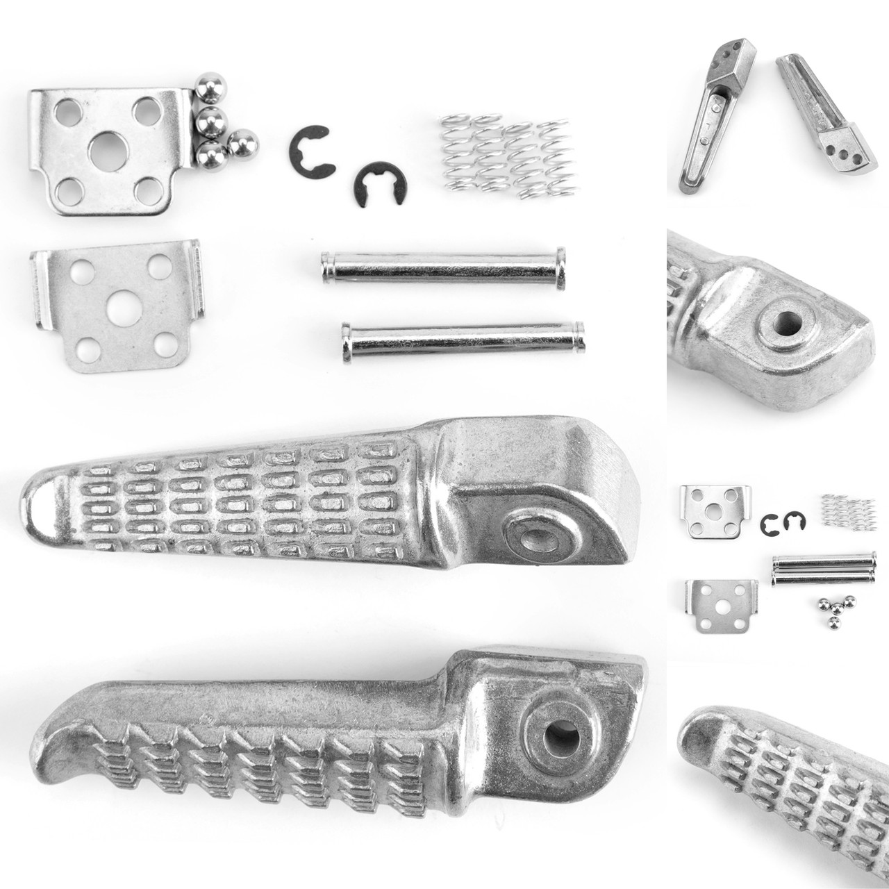 Rear Foot Peg Footrest For Kawasaki ZZR1400 ZX14 06-13 ZZR1200 00-06 ZX-10R 04-12 Silver